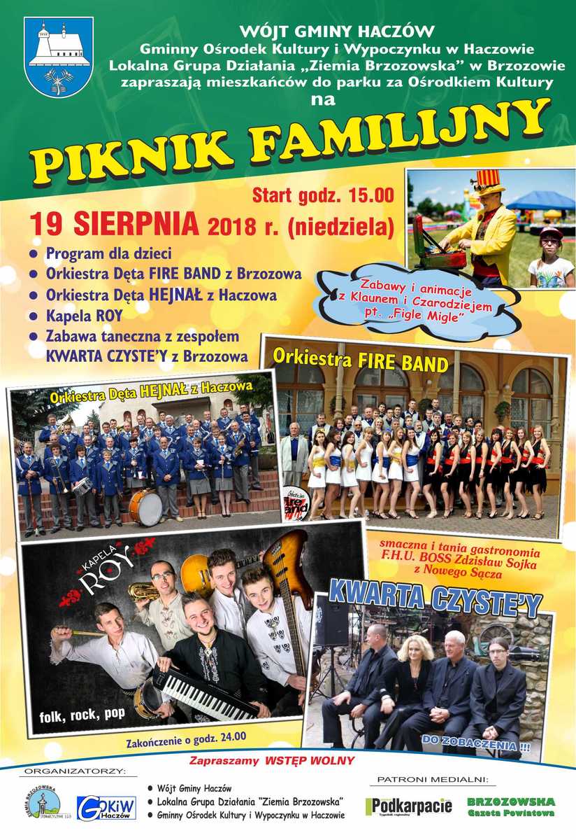 PLAKAT HACZOW PIKNIK FAMILIJNY 2018