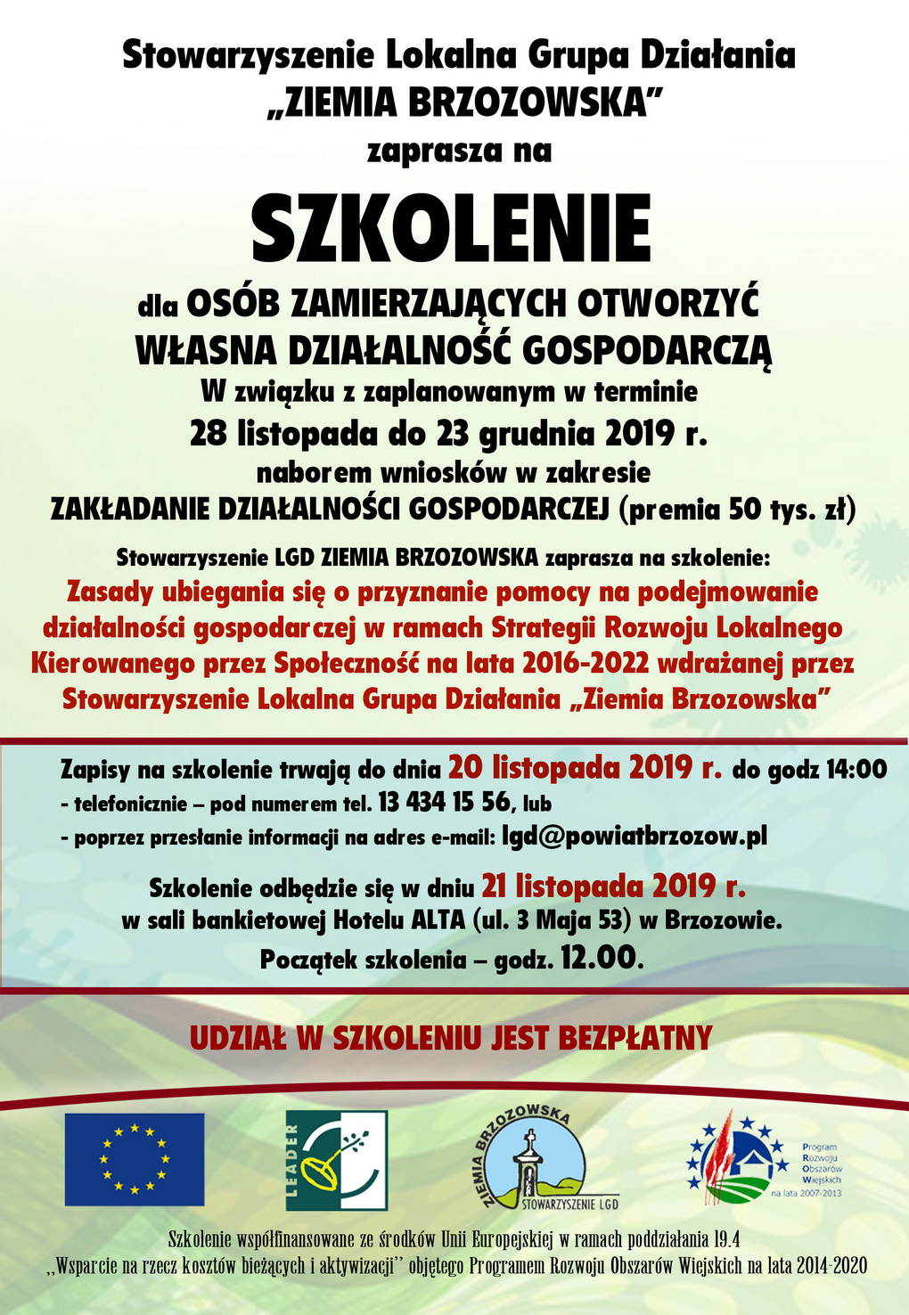 szkolenie dzialalnosc2019